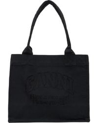 Ganni レッド オーバーサイズ レオパードプリント キャンバス