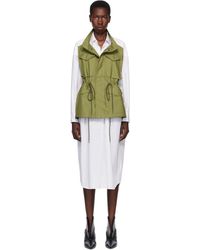 Junya Watanabe - Khaki Shirt Midi Dress - Lyst