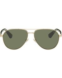 Burberry - Metal Shield Aviator Sunglasses​ - Lyst