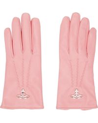 Ssense Donna Accessori Guanti Pink Rib Gloves 