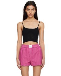 T By Alexander Wang - Black Cropped Camisole - Lyst