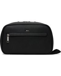 BOSS - Pebble-Grained Faux-Leather Wash Bag - Lyst