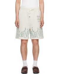 Amiri - Off- Ma Quad Flames Sweat Shorts - Lyst