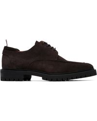 Thom Browne - Calf Suede Commando Sole Derbys - Lyst