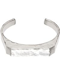 MM6 by Maison Martin Margiela - Metal Chiseled Cuff Bracelet - Lyst