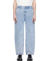 Adererror - Jean 03 Bleu À Écusson À Logo Tetris - Lyst