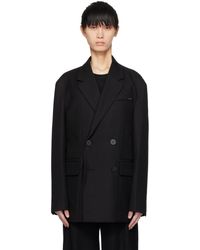 WOOYOUNGMI - Black Double-breasted Blazer - Lyst