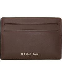 PS by Paul Smith - Porte-cartes noir et brun à logo de zèbre à rayures - Lyst