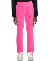 Palm Angels - Pink Embroidered Sweatpants - Lyst
