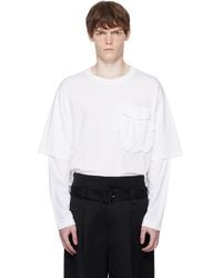 Simone Rocha - Layered Ruffle Pocket Long Sleeve T-Shirt - Lyst