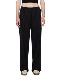 T By Alexander Wang - Pantalon de détente noir à garnitures à logo - Lyst