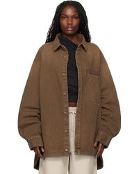 Entire studios - Chemise Herculean Brune En Denim - Lyst