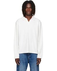Studio Nicholson - Off- Sudds Long Sleeve Jersey Polo - Lyst