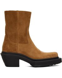 VTMNTS - Tan Neo Western Ankle Boots - Lyst