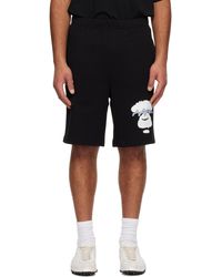 Aape By A Bathing Ape - Short De Survêtement Noir À Logo Moonface - Lyst