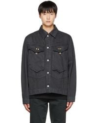 Objects IV Life - Gray Paneled Denim Jacket - Lyst
