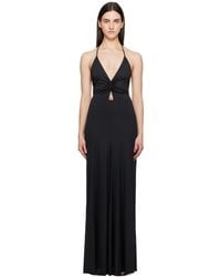 Victoria Beckham - V-Neck Ruched Cami Maxi Dress - Lyst
