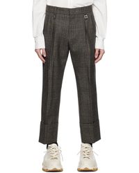 WOOYOUNGMI - Gray Turn-up Pants - Lyst