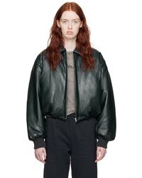 Acne Studios - Green Coated Faux-leather Jacket - Lyst