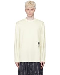 Y-3 - Off-white Graphic Long Sleeve T-shirt - Lyst
