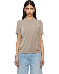 Ami Paris - トープ Shiny ジャージ 半袖Tシャツ - Lyst