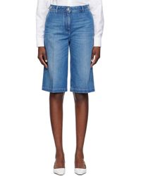 Versace - Short bleu en denim à quatre poches - Lyst