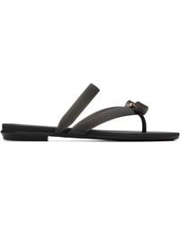 Ferragamo - Vara Bow Jelly Thong Flat Sandals - Lyst