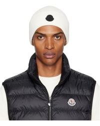 Moncler - Off- Logo Cotton Beanie - Lyst