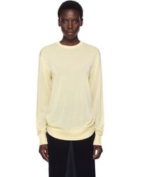 TOTEME - イエロー ニット 長袖トップス - Lyst