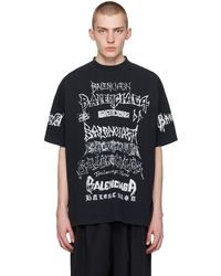 Balenciaga - T-shirt noir à logos diy metal - Lyst