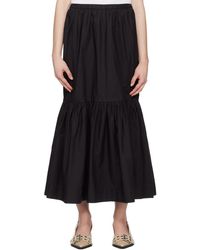 Ganni - Organic Cotton Flounced Maxi Skirt - Lyst