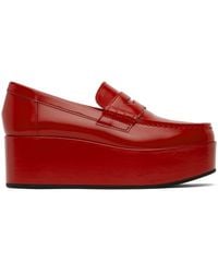 Comme des Garçons - Red Platform Loafers - Lyst