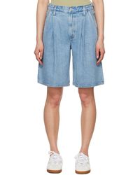 Agolde - Ae short ellis bleu en denim - Lyst