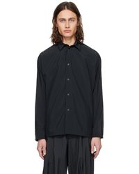 Homme Plissé Issey Miyake - Chemise verso noire - Lyst
