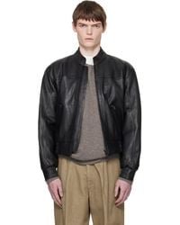 sunflower - Leather Polo Biker Jacket - Lyst