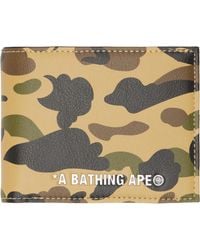 A Bathing Ape - Khaki 1St Camo Mini Wallet - Lyst