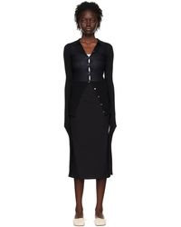 Quira - Cardigan Noir À Col Classique Exclusif À Ssense - Lyst