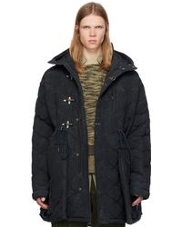 ANDERSSON BELL - ブラック レースアップ フィッシュテール コート - Lyst