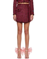 MSGM - Jupe-short rose à bords effilochés - Lyst