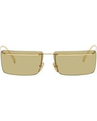 Prada - Rimless Metal Rectangle Sunglasses - Lyst