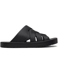 Bottega Veneta - Black Slip-on Sandals - Lyst