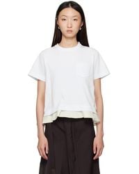 Sacai - Nylon Twill & Cotton Jersey T-Shirt - Lyst