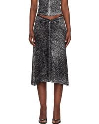DIESEL - M-Livette Midi Skirt - Lyst