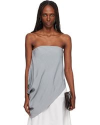 St. Agni - Strapless Asymm Drape Top - Lyst