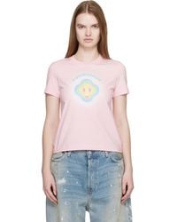 CASABLANCA - Airbrush Smiley Fitted Short Sleeve T‑Shirt - Lyst