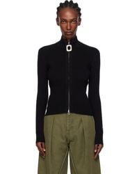JW Anderson - Fitted Zip Up Sweater - Lyst