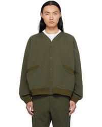 Nanamica - Khaki Alphadry Cardigan - Lyst