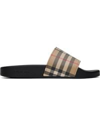 Burberry - Women Vintage Check Slides - Lyst