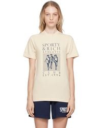 Sporty & Rich - Off-white Racers T-shirt - Lyst