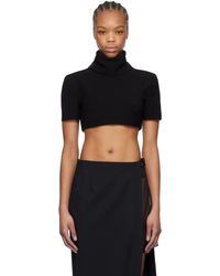 Monot - Crêpe Cropped Top - Lyst